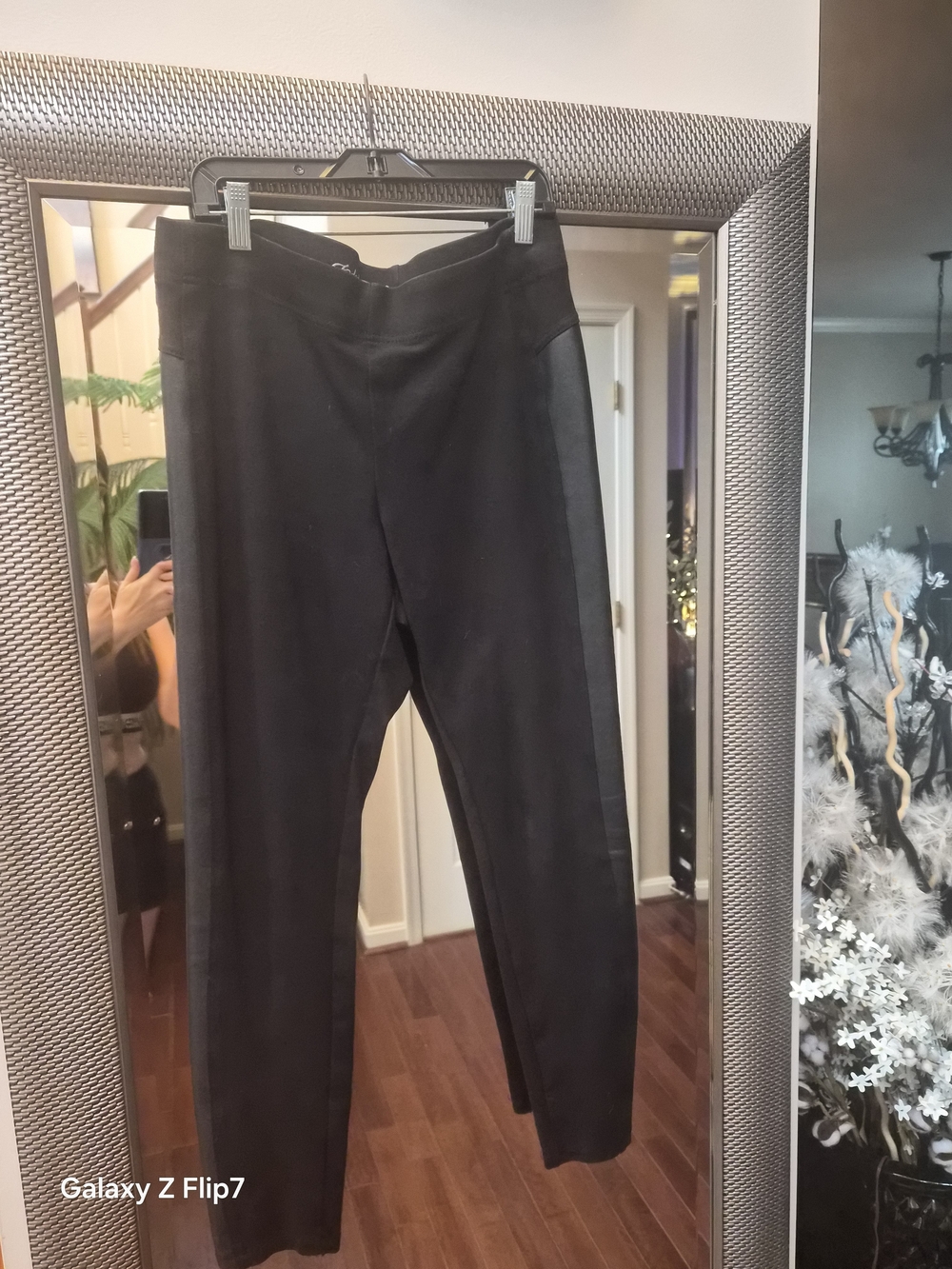 Faded Glory Black Straight-Leg Ponte Pull-On Pants